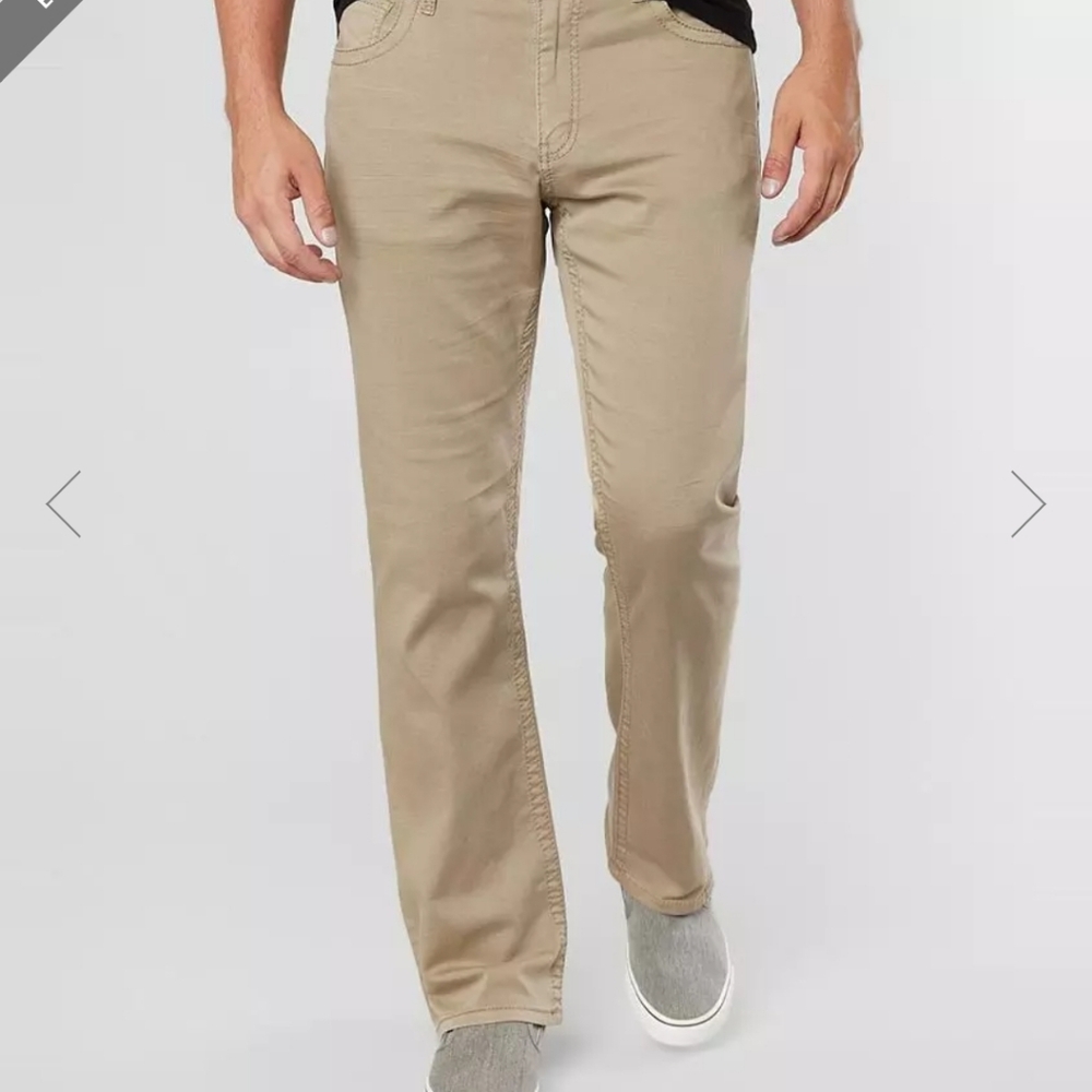 NWT Men's BKE Tyler Straight Leg Khaki Jeans Buckle Size 33x34
